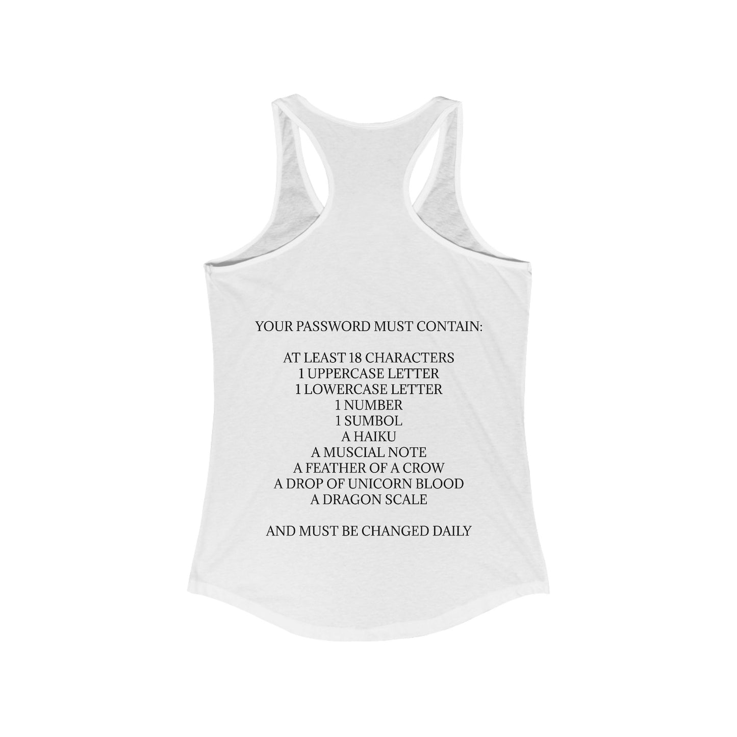 Password Women's Racerback Tank