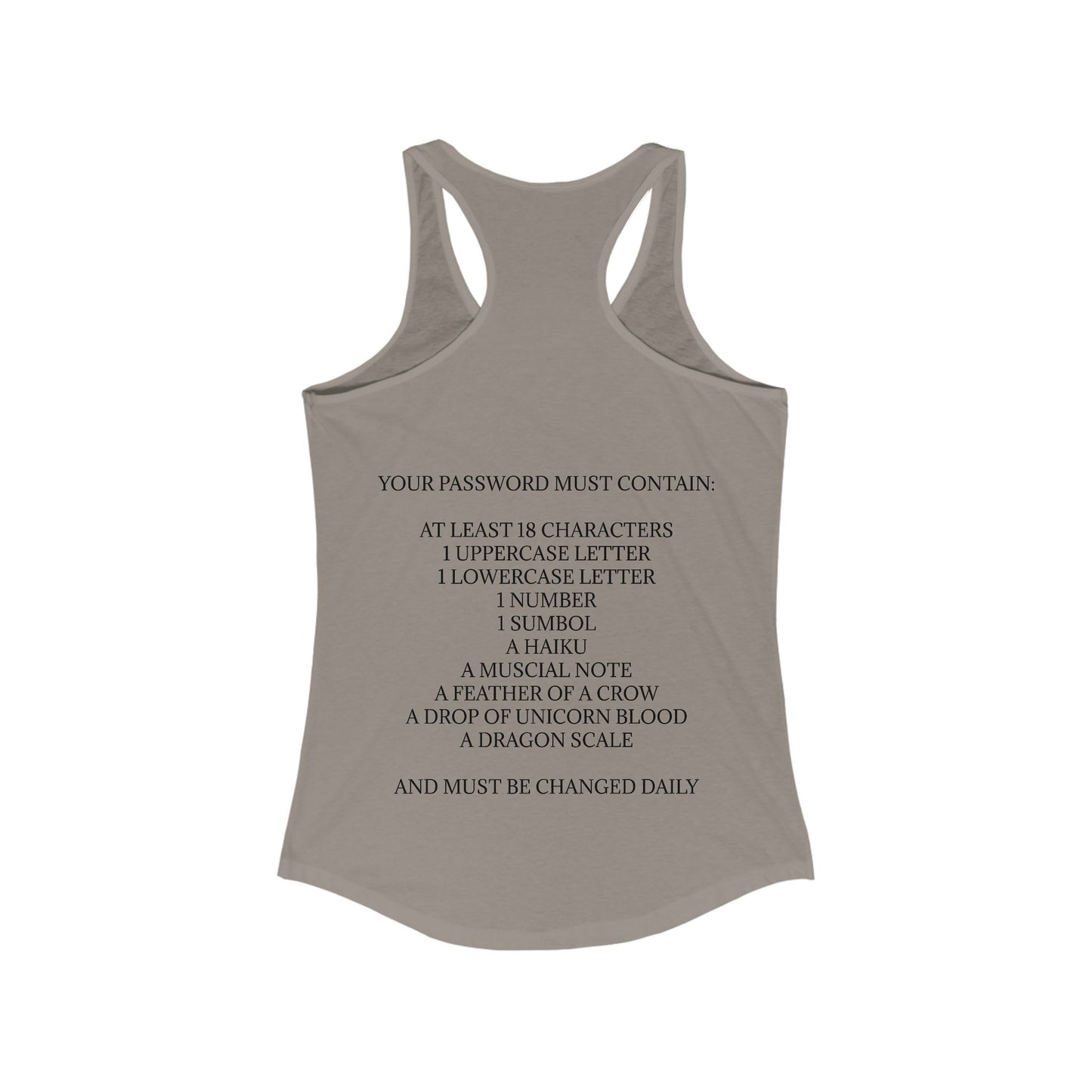 Password Women's Racerback Tank