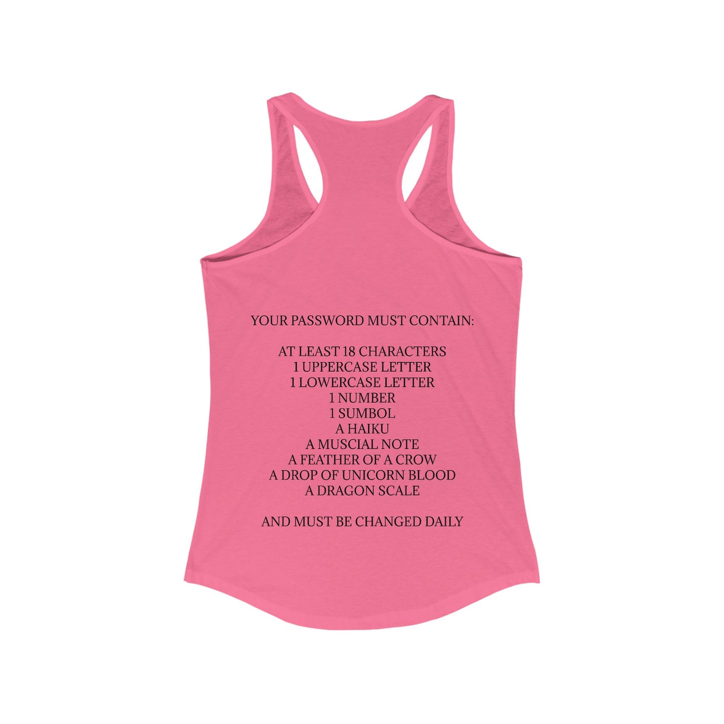 Password Women's Racerback Tank