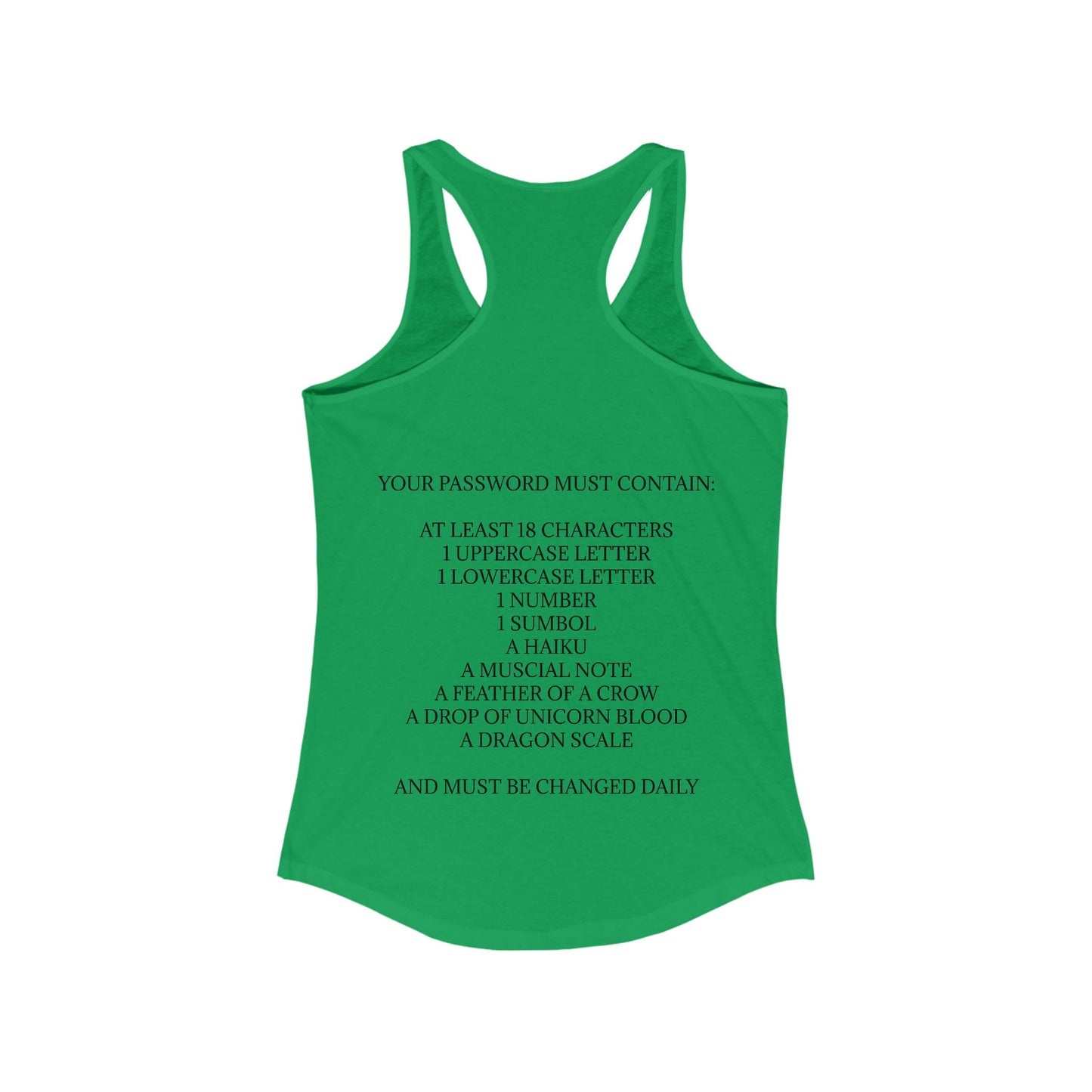 Password Women's Racerback Tank