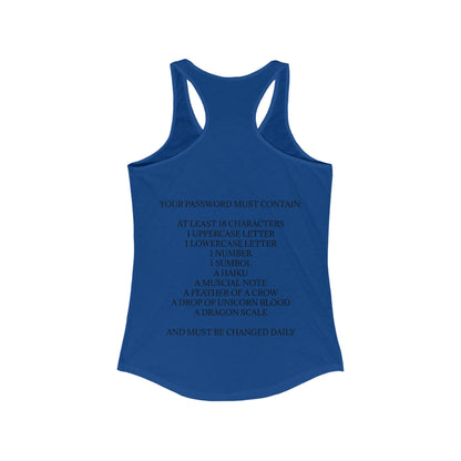Password Women's Racerback Tank