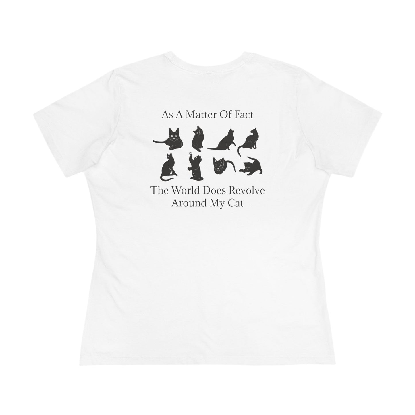 Matter Of Fact Cat Women's Short Sleeve Crewneck Tee