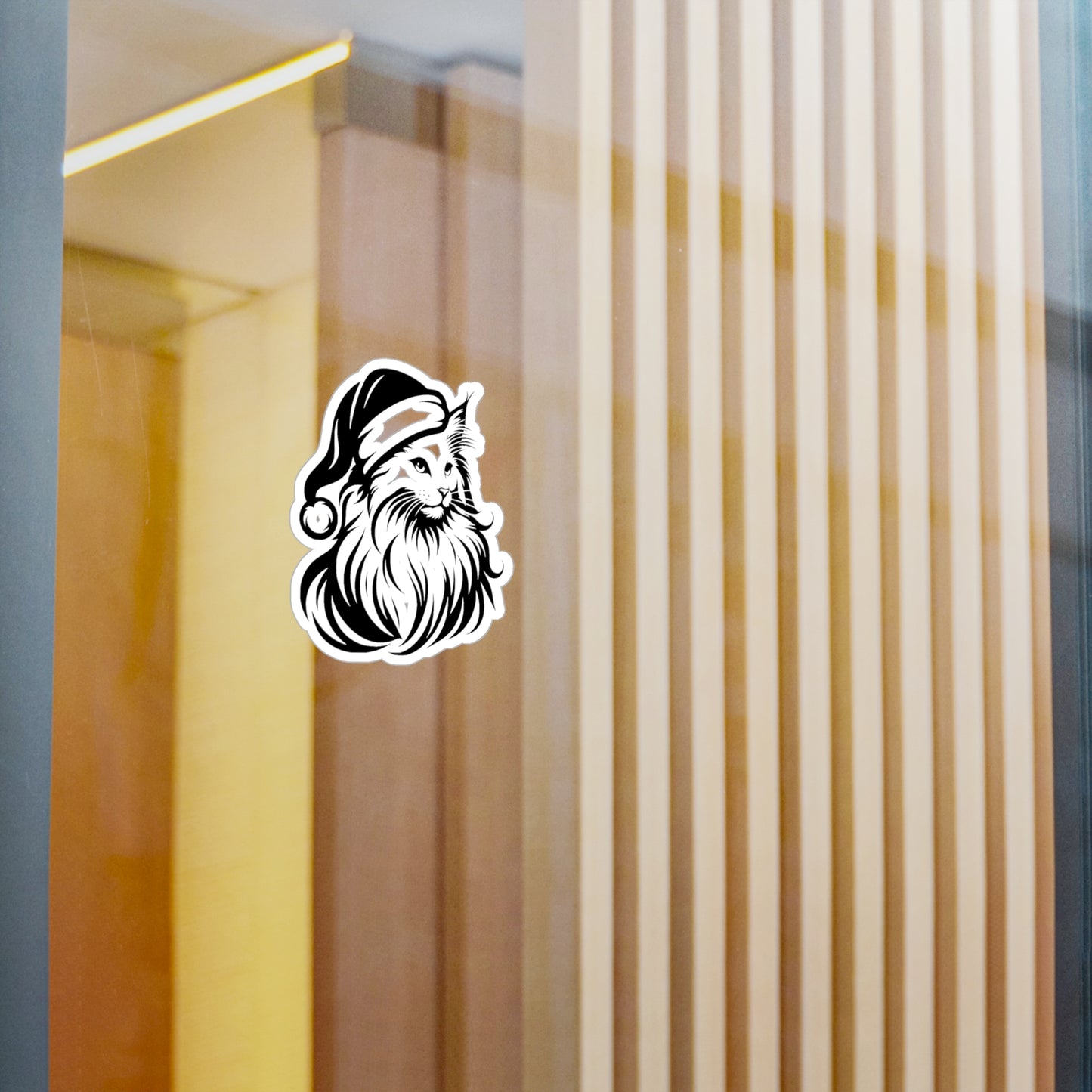 Santa Paws Cat Vinyl Decal