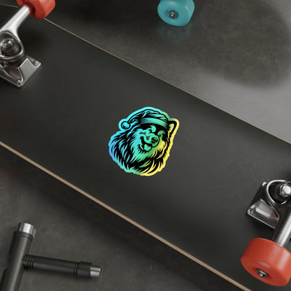 Santa Paws Malamute Holographic Sticker