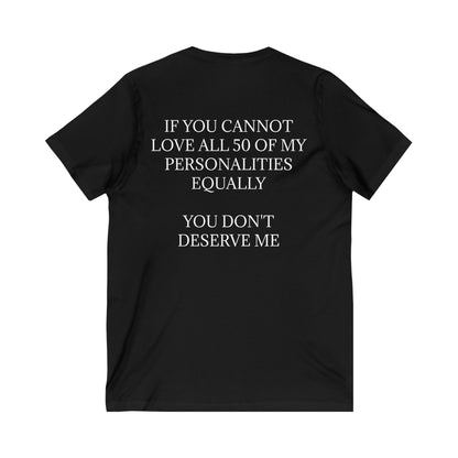 50 Personalities Unisex Short Sleeve V-Neck Tee