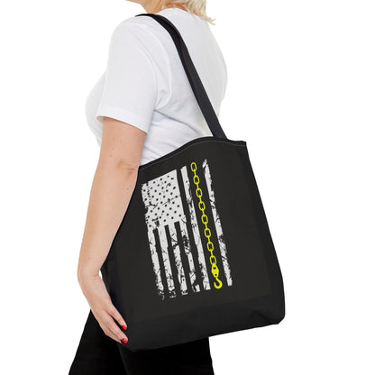 Thin Yellow Line Tote Bag