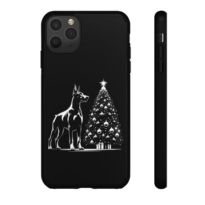 Doberman Christmas Tree iPhone Case