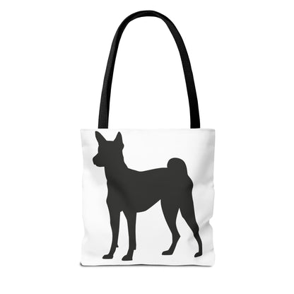 Basenji Silhouette Tote Bag