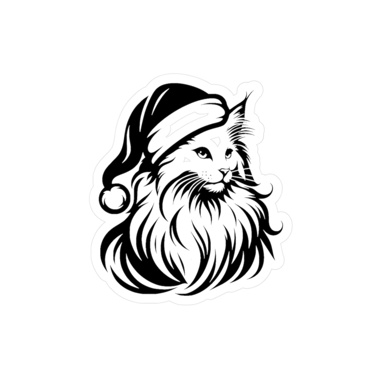 Santa Paws Cat Vinyl Decal