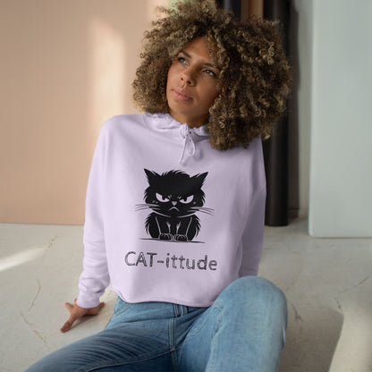CAT-ittude Women's Crop Hoodie
