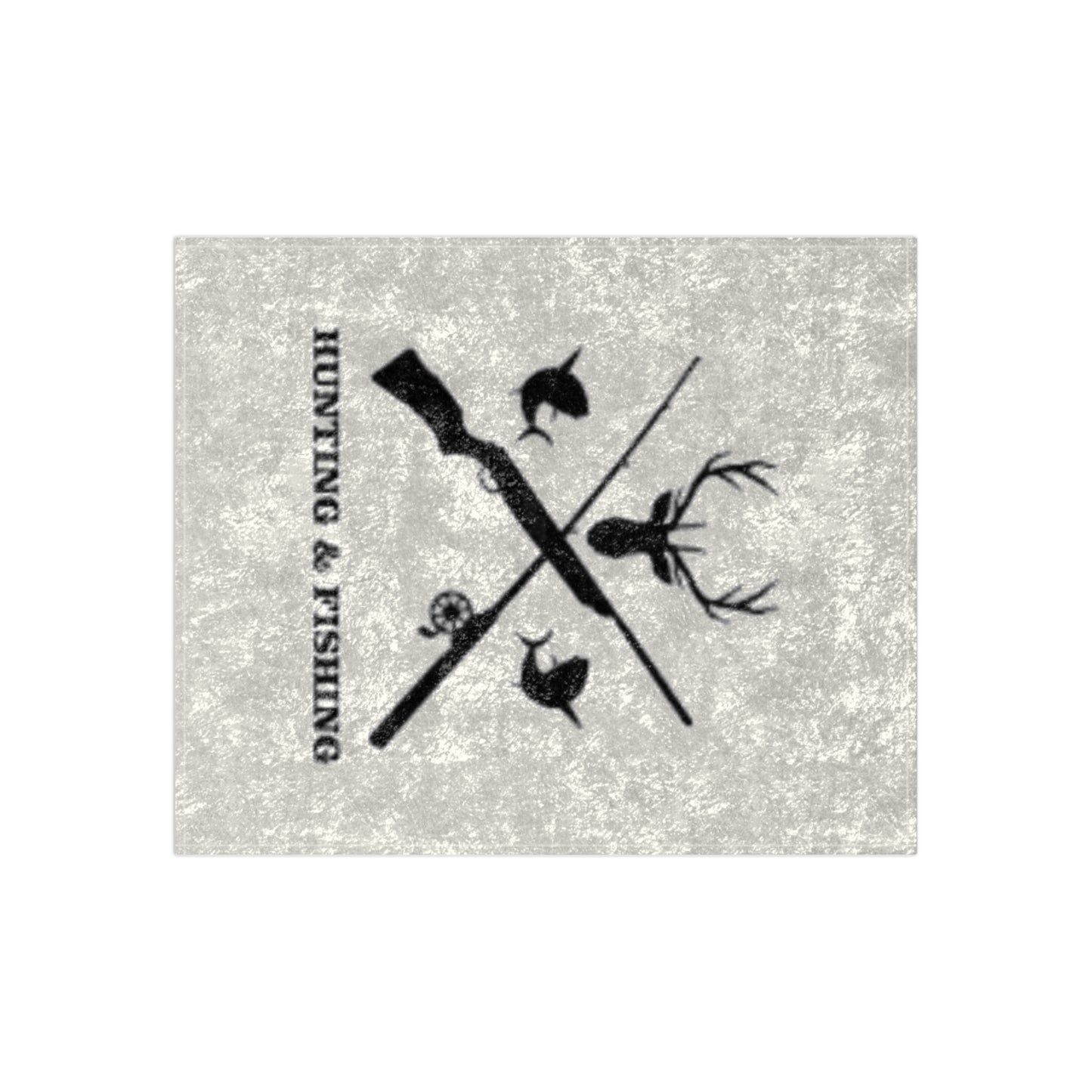 Hunting/Fishing Crushed Velvet Blanket