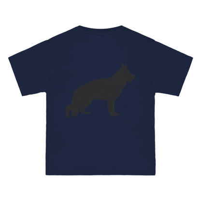 German Shepherd Silhouette Men's Short-Sleeve Crewneck Tee