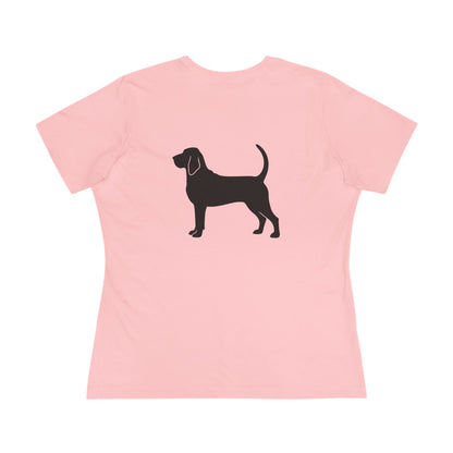 Bloodhound  Silhouette Women's Short Sleeve Crewneck Tee