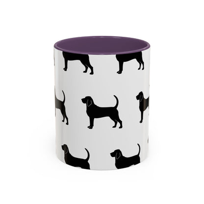 Bloodhound Silhouette 2-Tone Coffee Mug