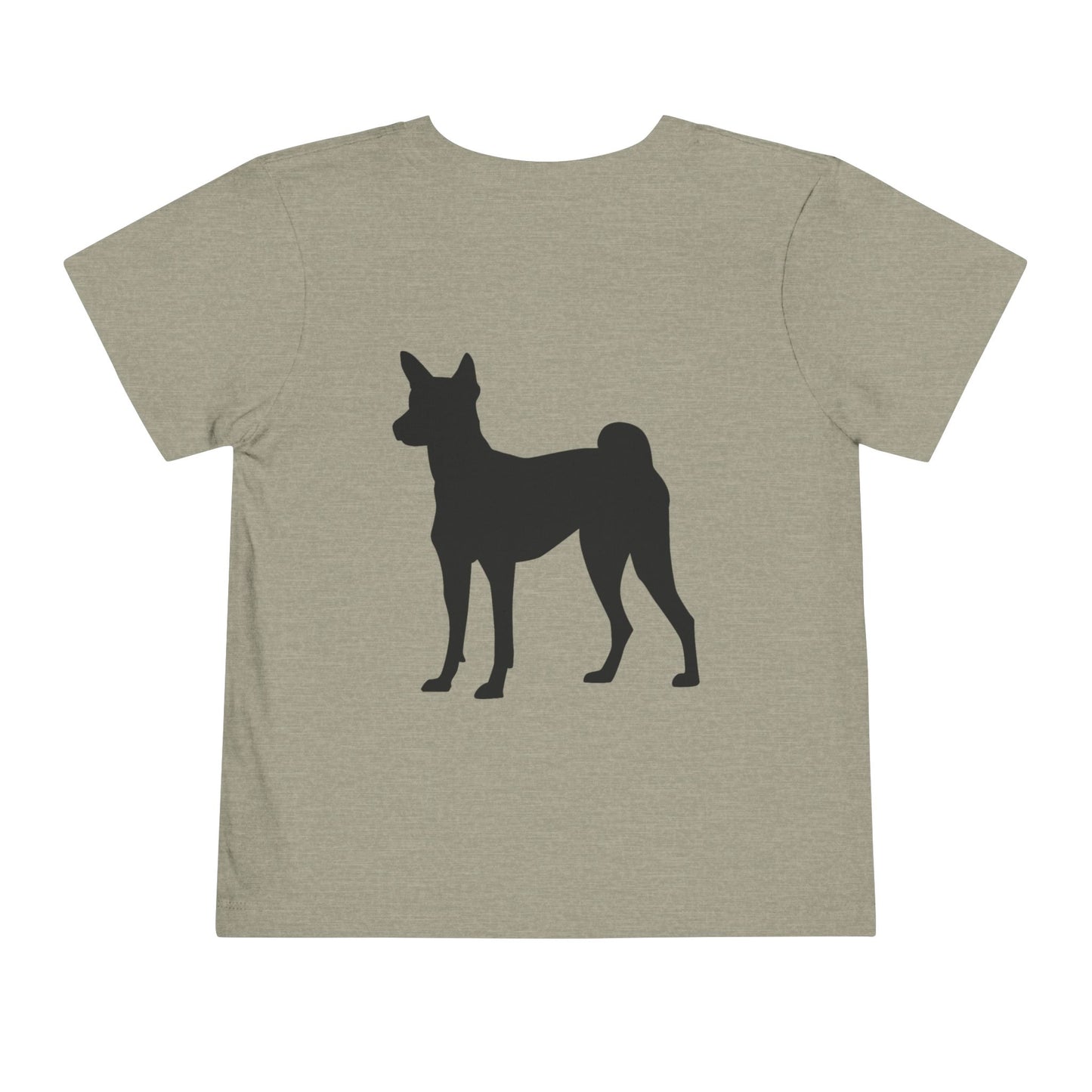 Basenji Silhouette Toddler Unisex Short Sleeve Crewneck Tee