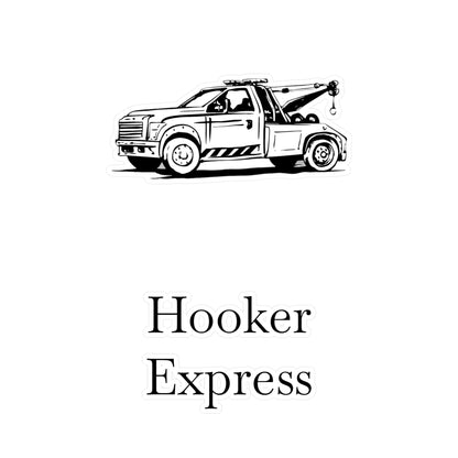 H**ker Express Wheel Lift Tow Truck Vinyl Decal