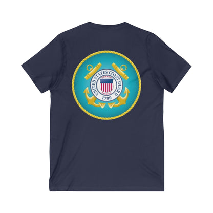 US Coast Guard Unisex Short Sleeve V-Neck Tee
