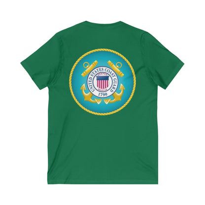 US Coast Guard Unisex Short Sleeve V-Neck Tee