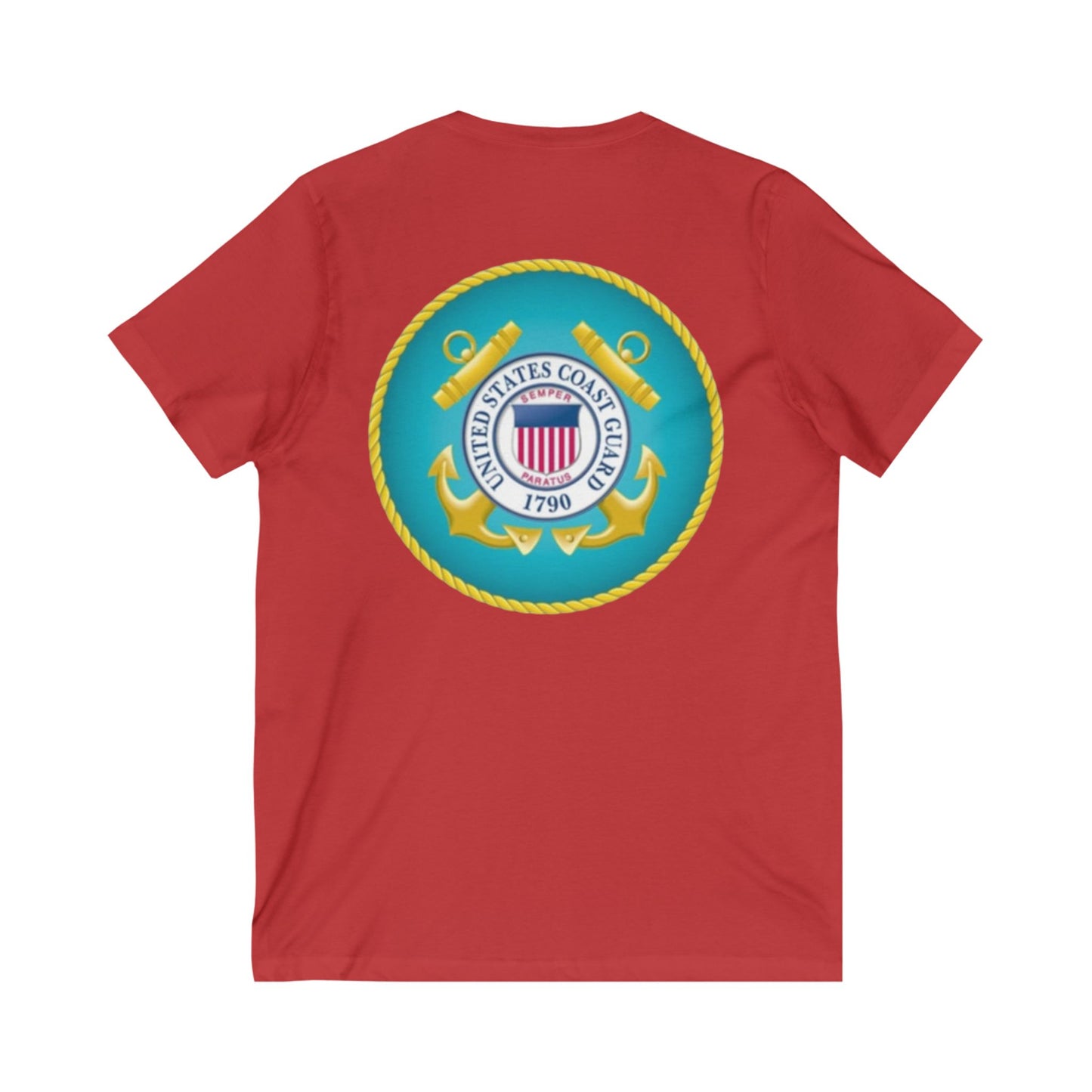 US Coast Guard Unisex Short Sleeve V-Neck Tee