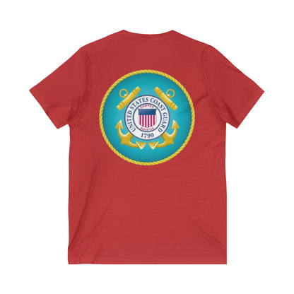 US Coast Guard Unisex Short Sleeve V-Neck Tee