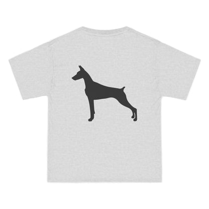 Doberman Silhouette Men's Short-Sleeve Crewneck Tee