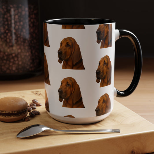 Bloodhound Head 2-Tone Coffee Mug