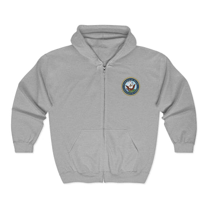US Navy Unisex Full Zip Hoodie