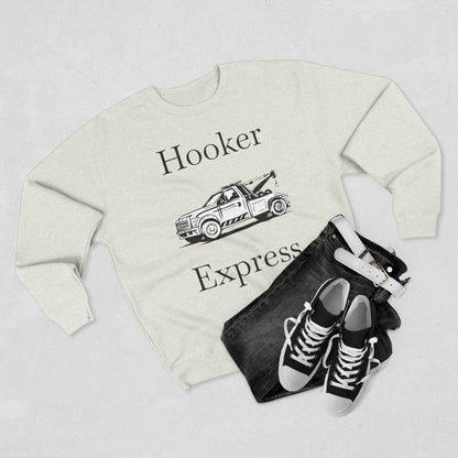H**ker Express Wheel Lift Tow Truck Unisex Crewneck Sweatshirt