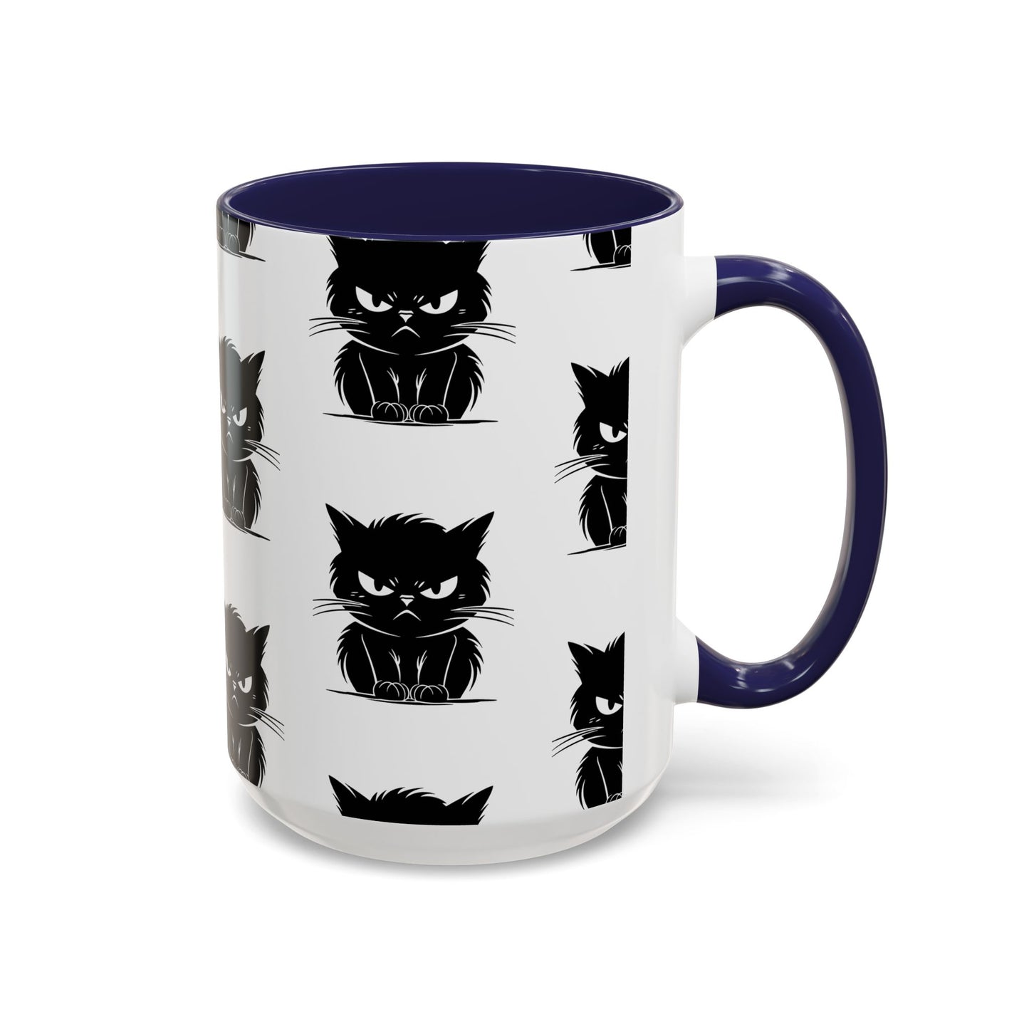 Angry Cat 2-Tone Coffee Mug