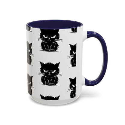 Angry Cat 2-Tone Coffee Mug