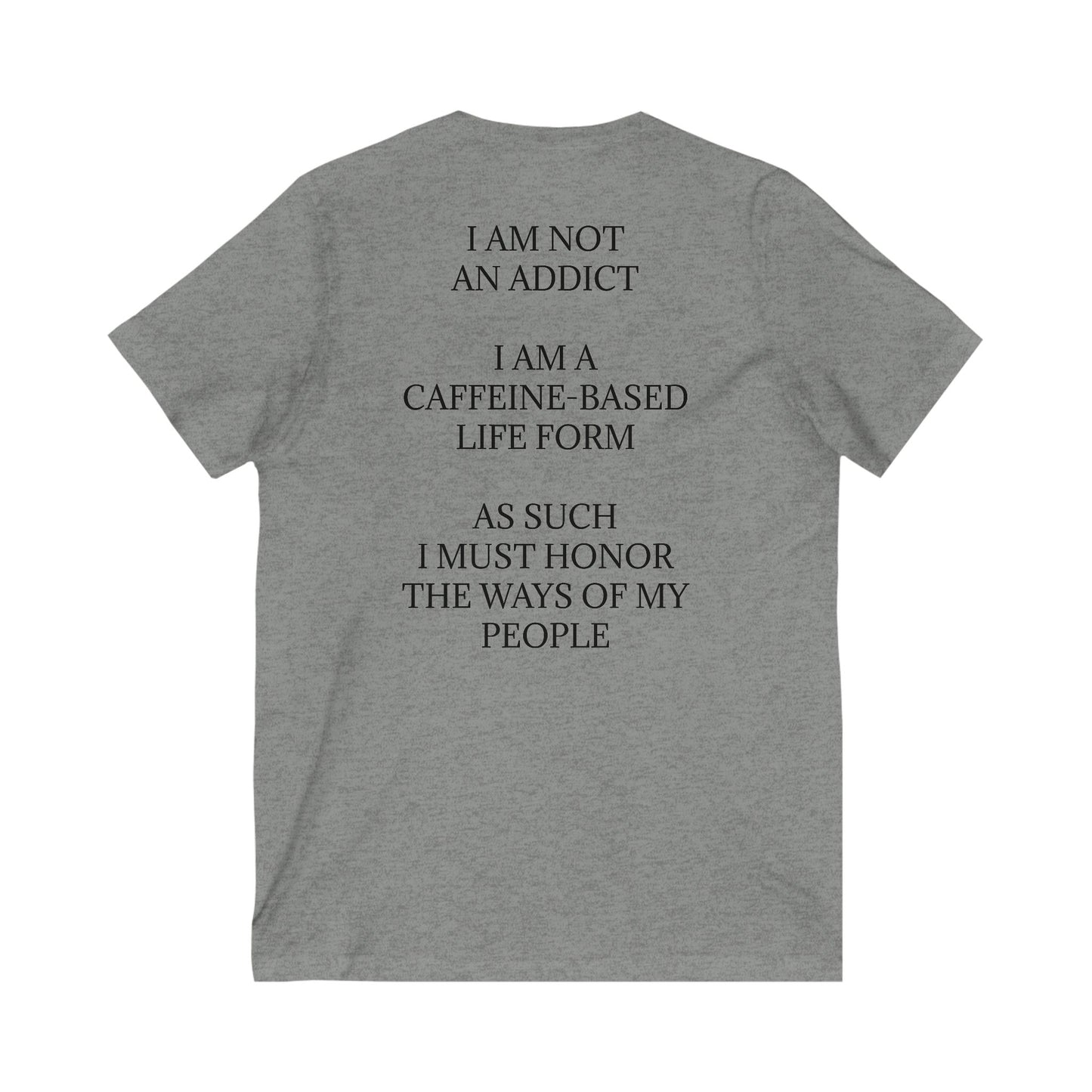 Not An Addict Unisex Short Sleeve V-Neck Tee