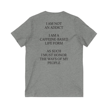 Not An Addict Unisex Short Sleeve V-Neck Tee