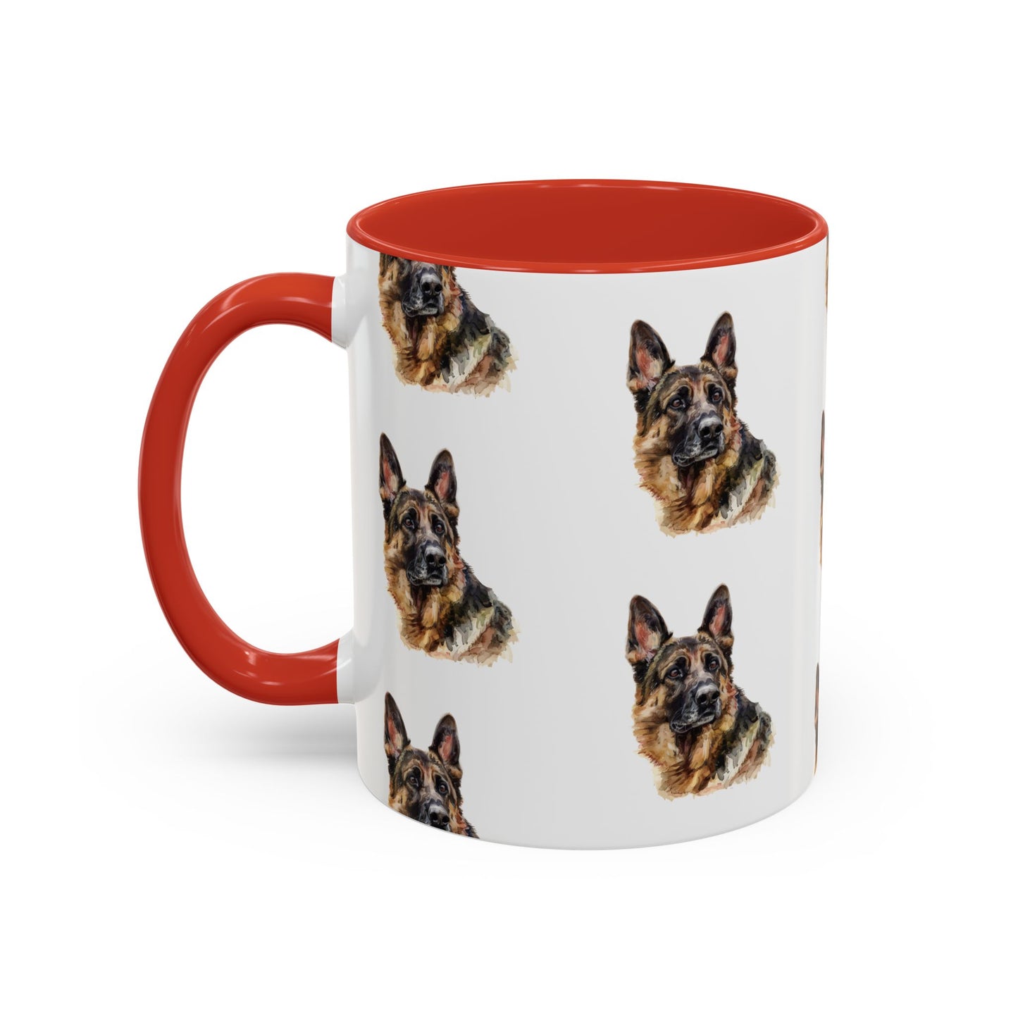 German Shepherd Head 2-Tone Coffee Mug