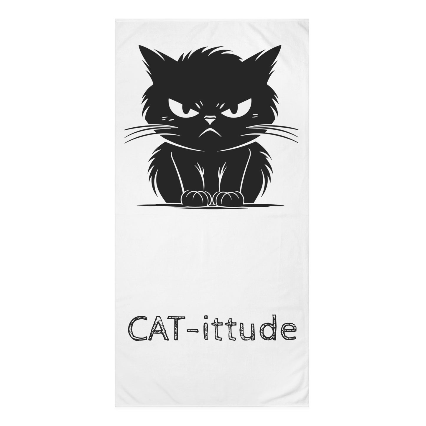 CAT-ittude Mink-Cotton  Beach Towel