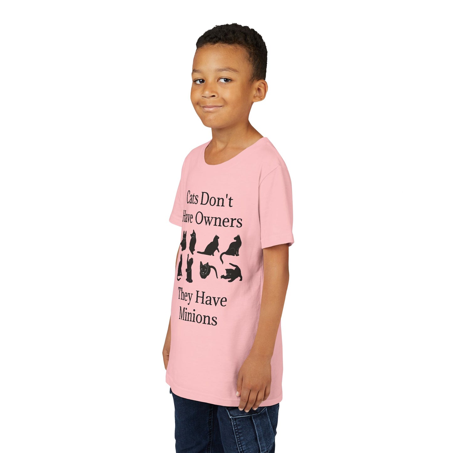 Cat Minions Youth Unisex Short Sleeve Crewneck Tee
