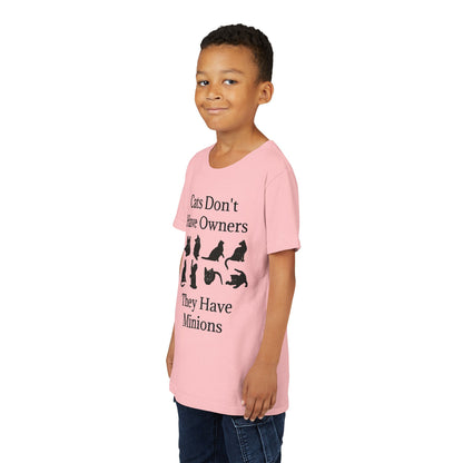 Cat Minions Youth Unisex Short Sleeve Crewneck Tee