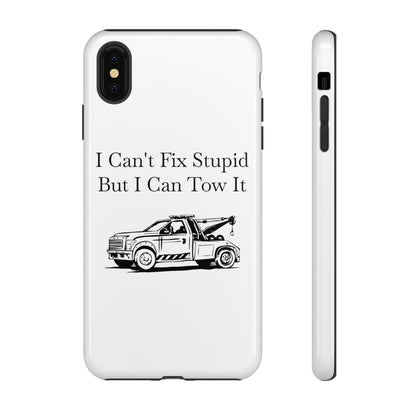 I Can't Fix Stupid Wheel Lift Tow Truck iPhone Case