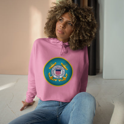 US Coast Guard Women's Crop Hoodie