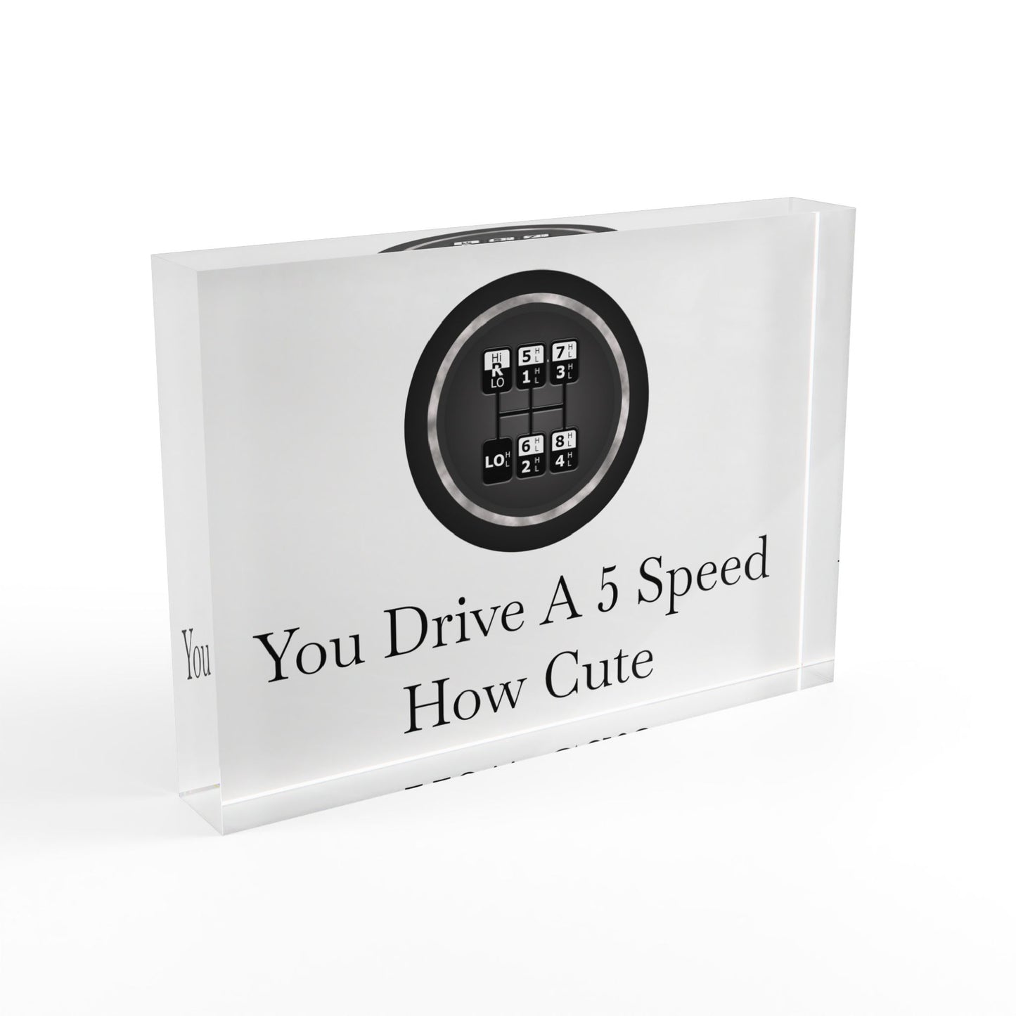 5 Speed How Cute Acrylic Photo Block
