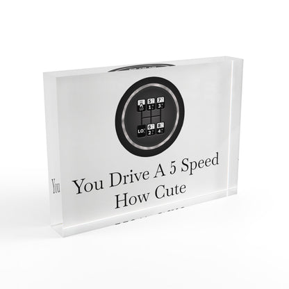 5 Speed How Cute Acrylic Photo Block