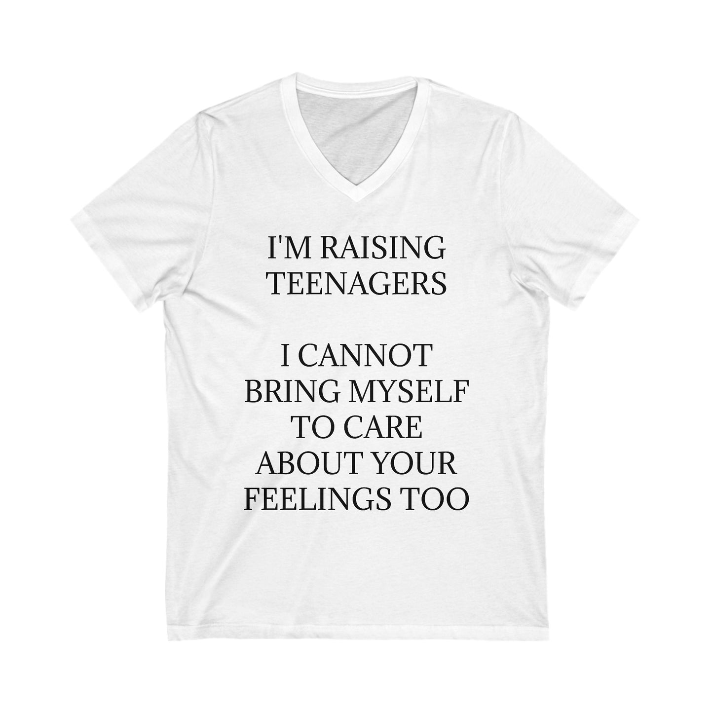 Raising Teenagers Unisex Short Sleeve V-Neck Tee