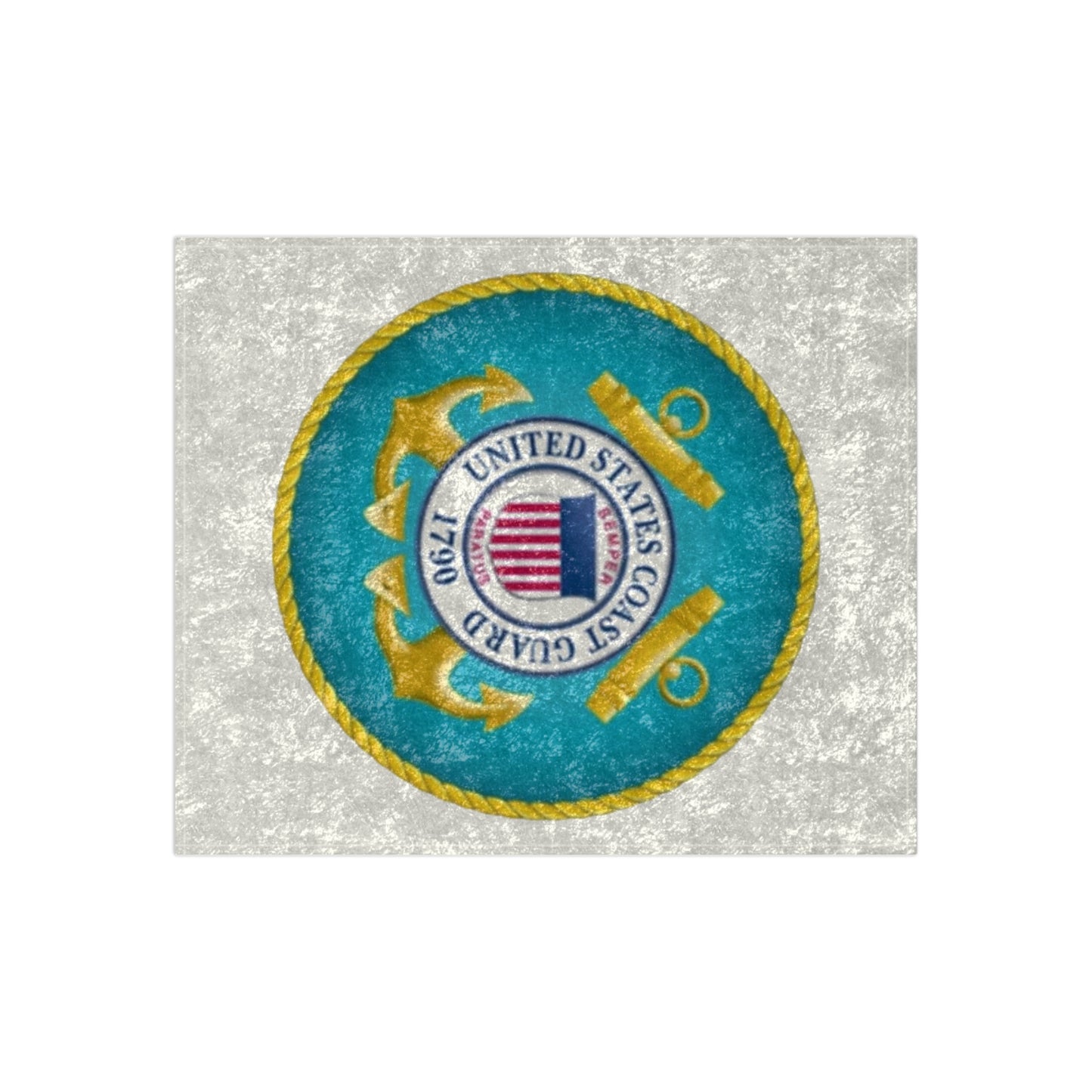 US Coast Guard Crushed Velvet Blanket