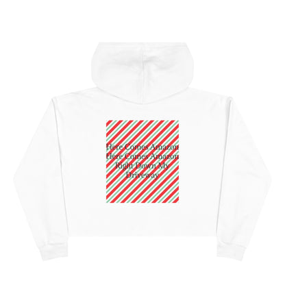 Here Comes Amazon Women's Crop Hoodie