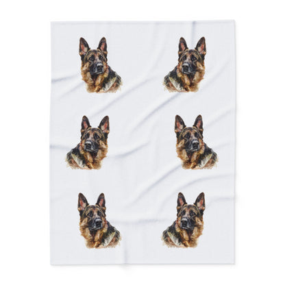German Shepherd Head Arctic Fleece Blanket