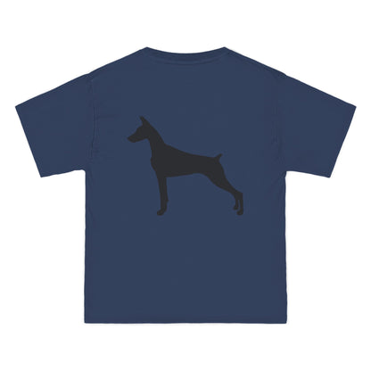 Doberman Silhouette Men's Short-Sleeve Crewneck Tee