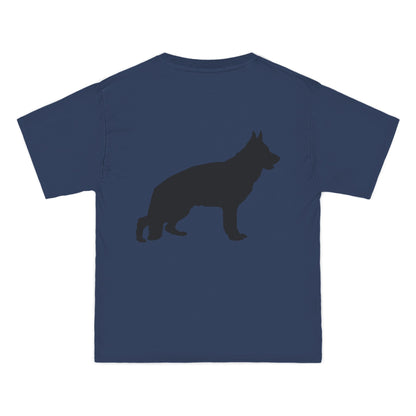 German Shepherd Silhouette Men's Short-Sleeve Crewneck Tee