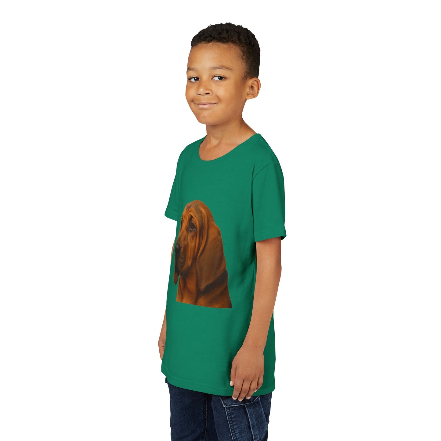 Bloodhound Head Youth Unisex Short Sleeve Crewneck Tee