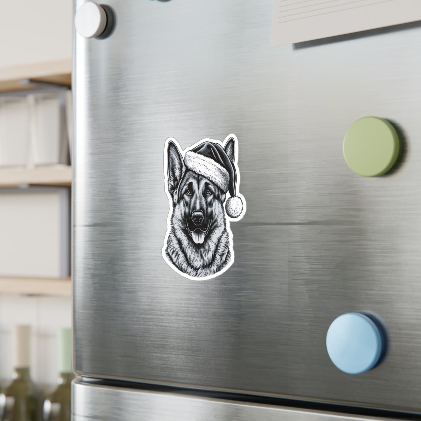 Santa Paws German Shepherd Vinyl Decal