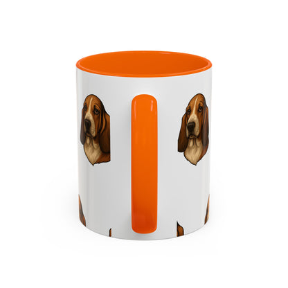 Basset Hound Head 2-Tone Coffee Mug