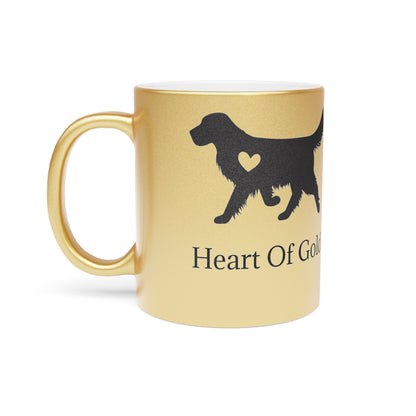 Heart Of Gold Metallic Coffee Mug